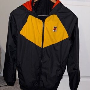 Nike Black and Gold Hooded Jacket